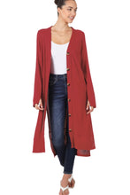 Long Cardigan with Front Buttons Style 8044