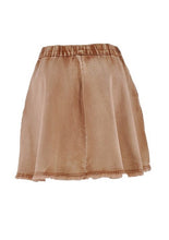 Cute Flare Denim Skirt Style 0586 in Brown or Blue 0585 - The Skirt Boutique