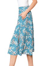 Fluttery Hem Midi Skirt Style 5847 in Teal Blue or Sage Green
