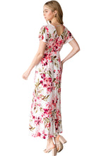Floral Maxi Dress Style 5908 in Ivory
