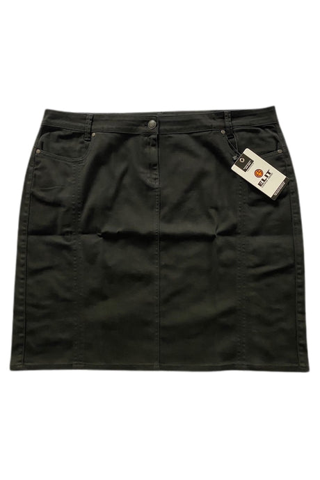 Black Twill Knee Length Skirt Style 148/1-1A