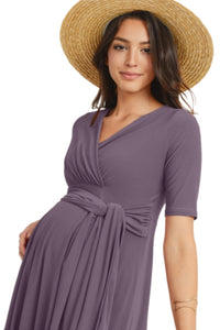 Maternity Dress Style 1248 in Berry, Black or Denim Blue