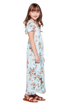 Girls Floral Maxi Dress Style 3601