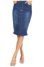 Knee Length Denim Skirt Style 882