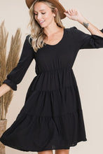 Tiered Midi Dress Style 5865 in Black or Navy