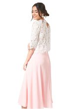 Chiffon Pleated Skirt in Peach Blush Style 3200