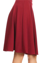 High waist A-line skirt style 613 in Red