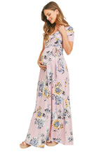 Blush Floral Maternity Nursing Dress Style 2193