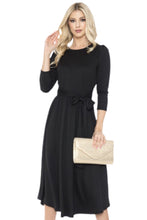 Midi Dress with Shirred Sleeves Style 2080
