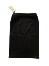 Stretch Calf Length Skirt Style 175-56D in Black