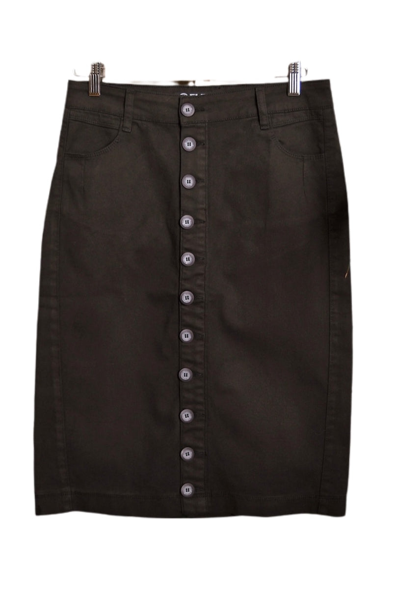 Black button skirt Style 719/1-53B