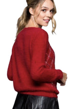 Knit Diamond Shaped Sequin Sweater 12002