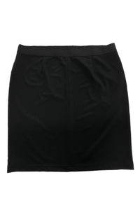 Twill Knee Length Skirt Style 151-56B in Black