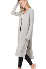 Long Cardigan with Front Buttons Style 8044