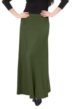 Maxi Skirt for Women Style 1468 in Black, Olive or Aubergine