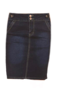 Knee Length Denim Pencil Skirt Style 429