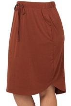 Plus Tulip Hem Midi Skirt Style 1870 in Dark Rust or Army Green