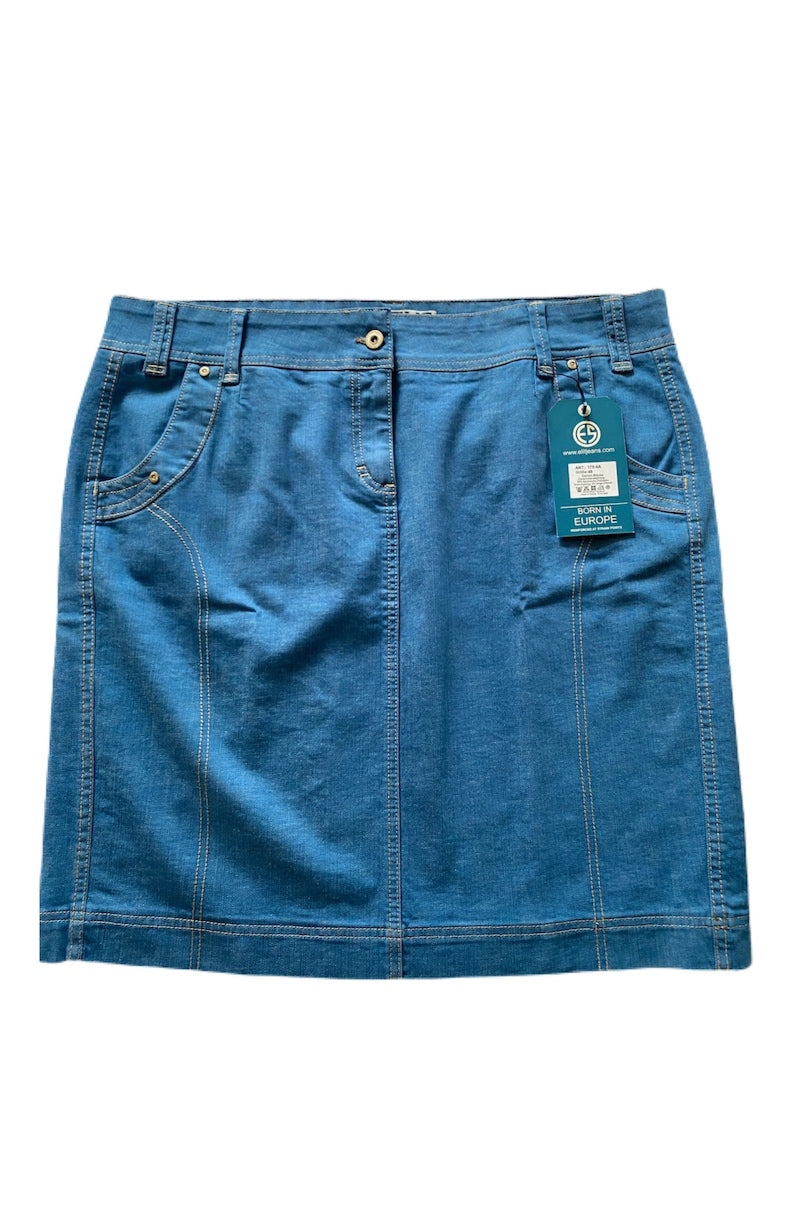 Light Blue Denim Skirt Style 178-6A