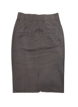 Grey Twill Midi Skirt Style 190-10B