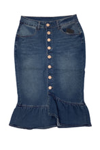 Vintage Wash Denim Skirt with Bottons Style 77531