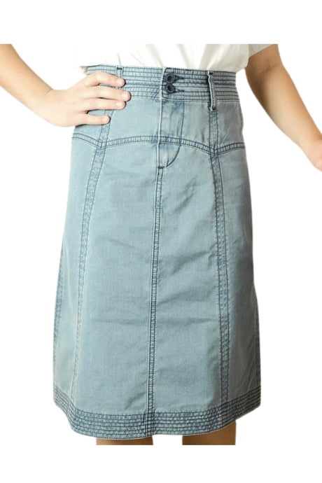 Girls Distressed Denim Skirt Style 138-D-31
