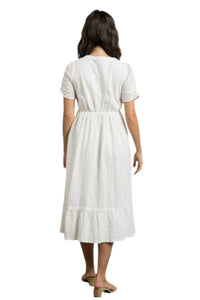 White Midi Dress Style 3494