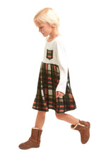 Kids Long Sleeved Plaid Dress Style 6397