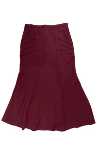 Calf Length Dressy Skirt Style 4364 dark burgundy