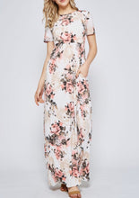 Ivory Floral Maxi Dress Style 3515 - The Skirt Boutique