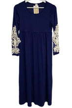 Girls Maxi Dress with Crochet Lace Accents Style 3223