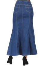 Long Flared Denim Skirt Style 87950