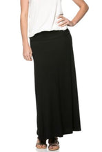 Long Maxi Skirt 9001 in black, dusty rose or ivory - The Skirt Boutique