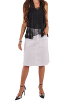 Chic in White Denim Skirt - The Skirt Boutique